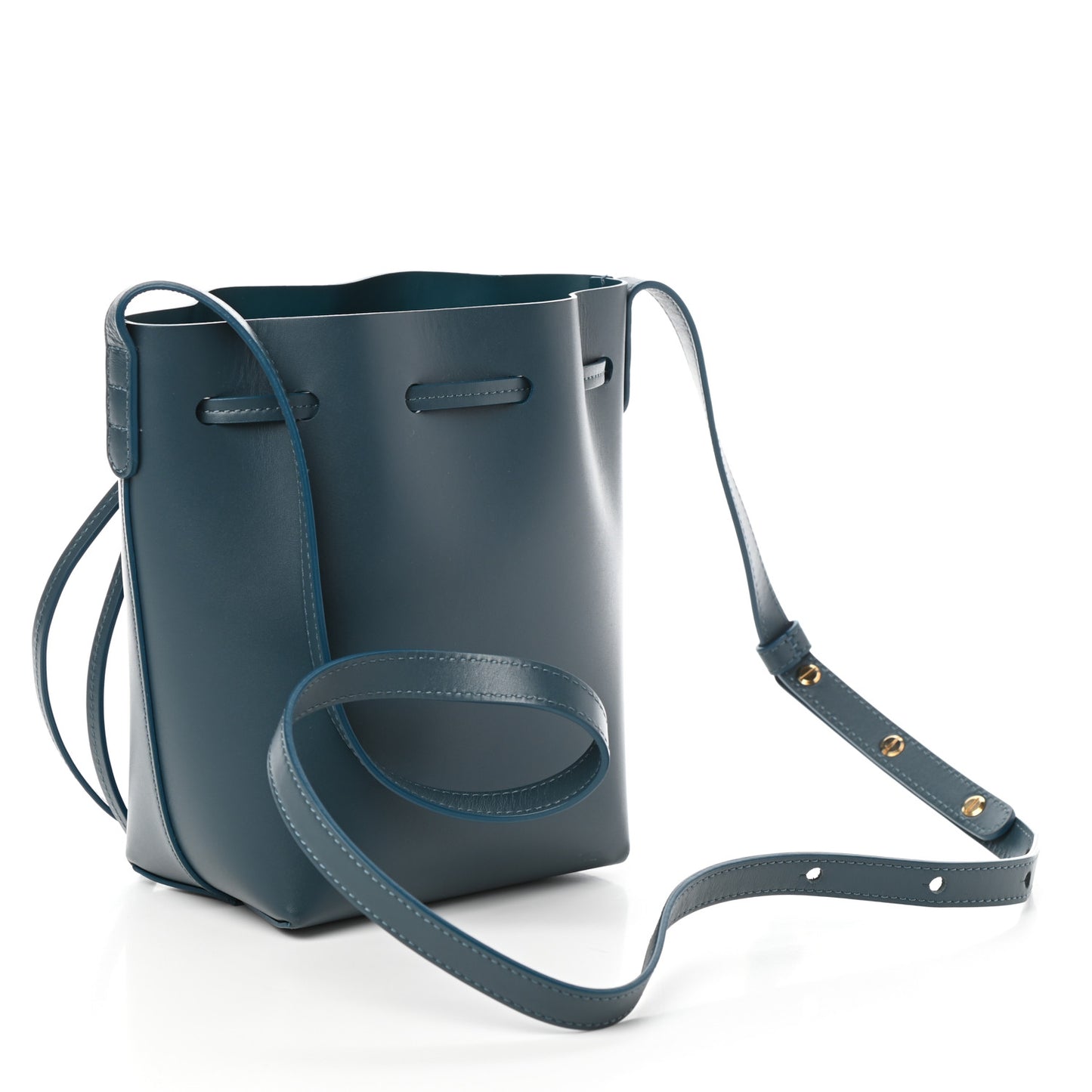 Calfskin Mini Bucket Bag Blu