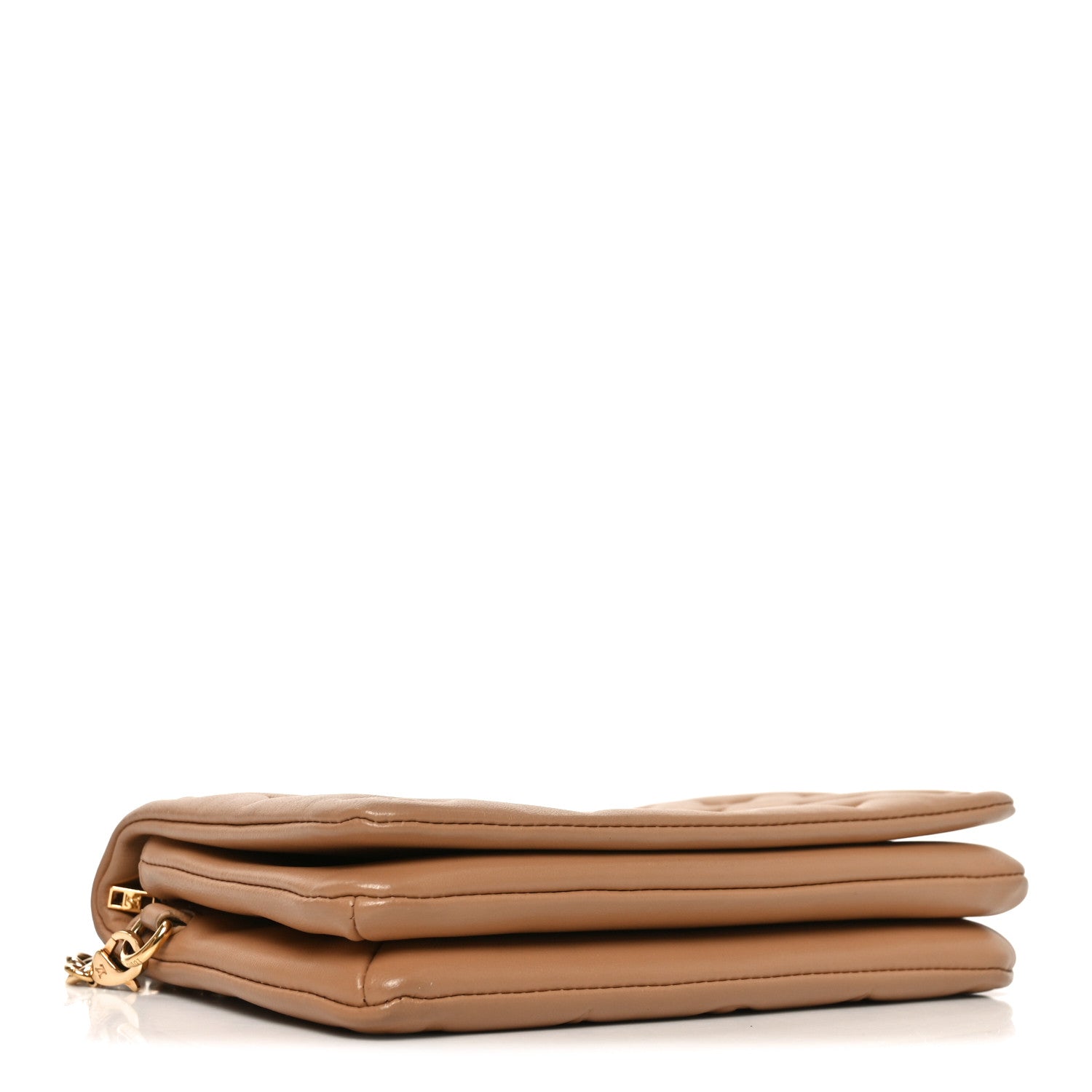 Louis Vuitton Lambskin Embossed Monogram Pochette Coussin Camel 4 of 10
