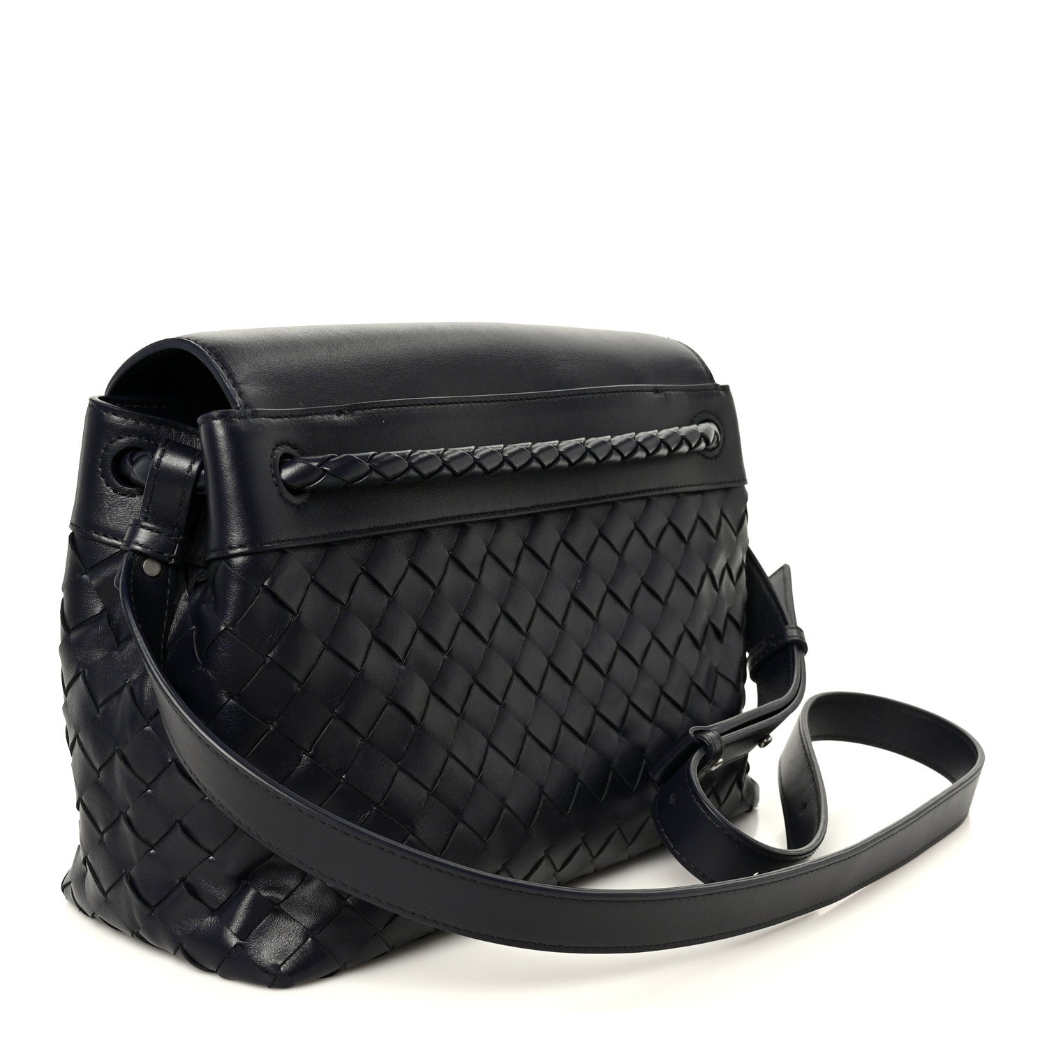 Bottega Veneta Calfskin Intrecciato Small Andiamo Messenger Bag Nocturnal 3 of 12