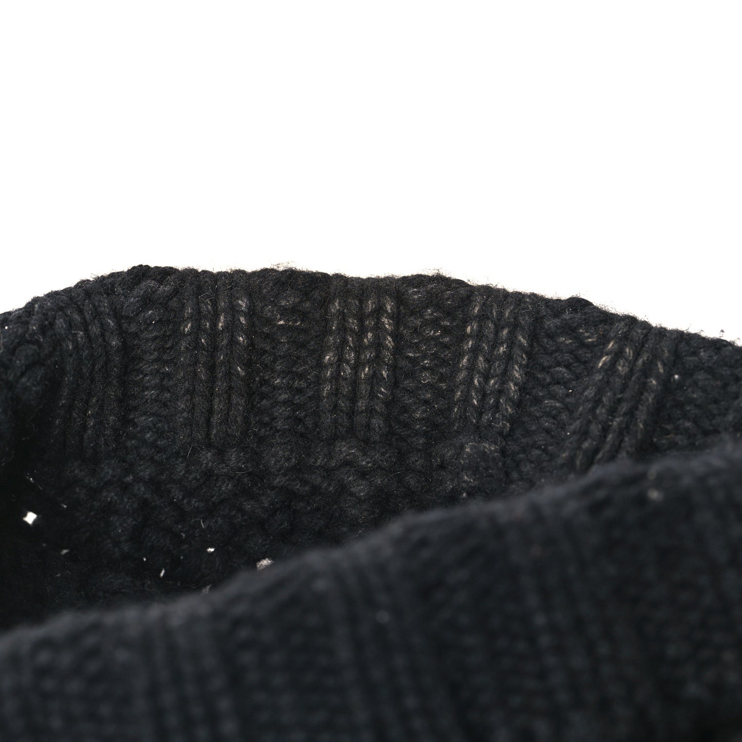 Cashmere Chain CC Beanie Hat Black