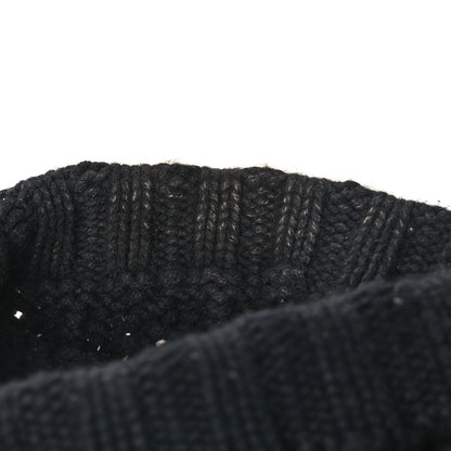 Chanel Cashmere Chain CC Beanie Hat Black 8 of 8