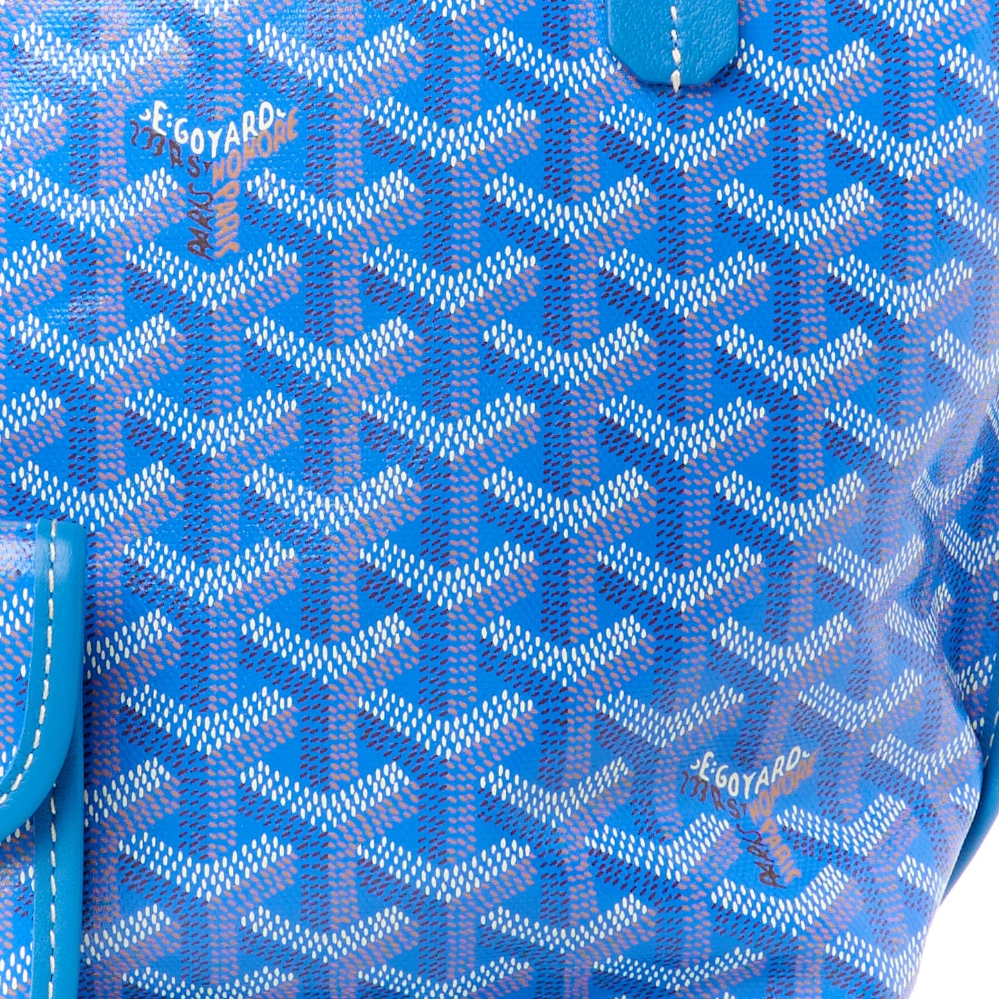 Goyardine Coeur Reversible Mini Anjou Sky Blue