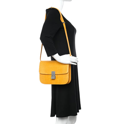 Celine Lizard Medium Classic Box Flap Bag Imperial 2 of 14