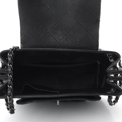 Chanel Caviar Quilted CC Accordion Shopping Bag Black 5 of 9
