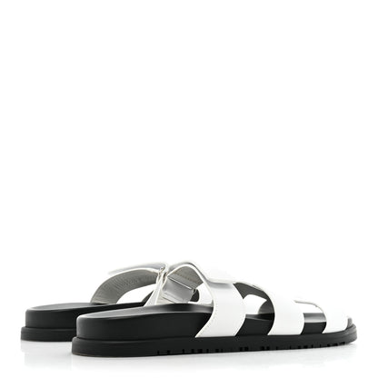 Hermes Calfskin Womens Chypre Sandals 41 White 4 of 9