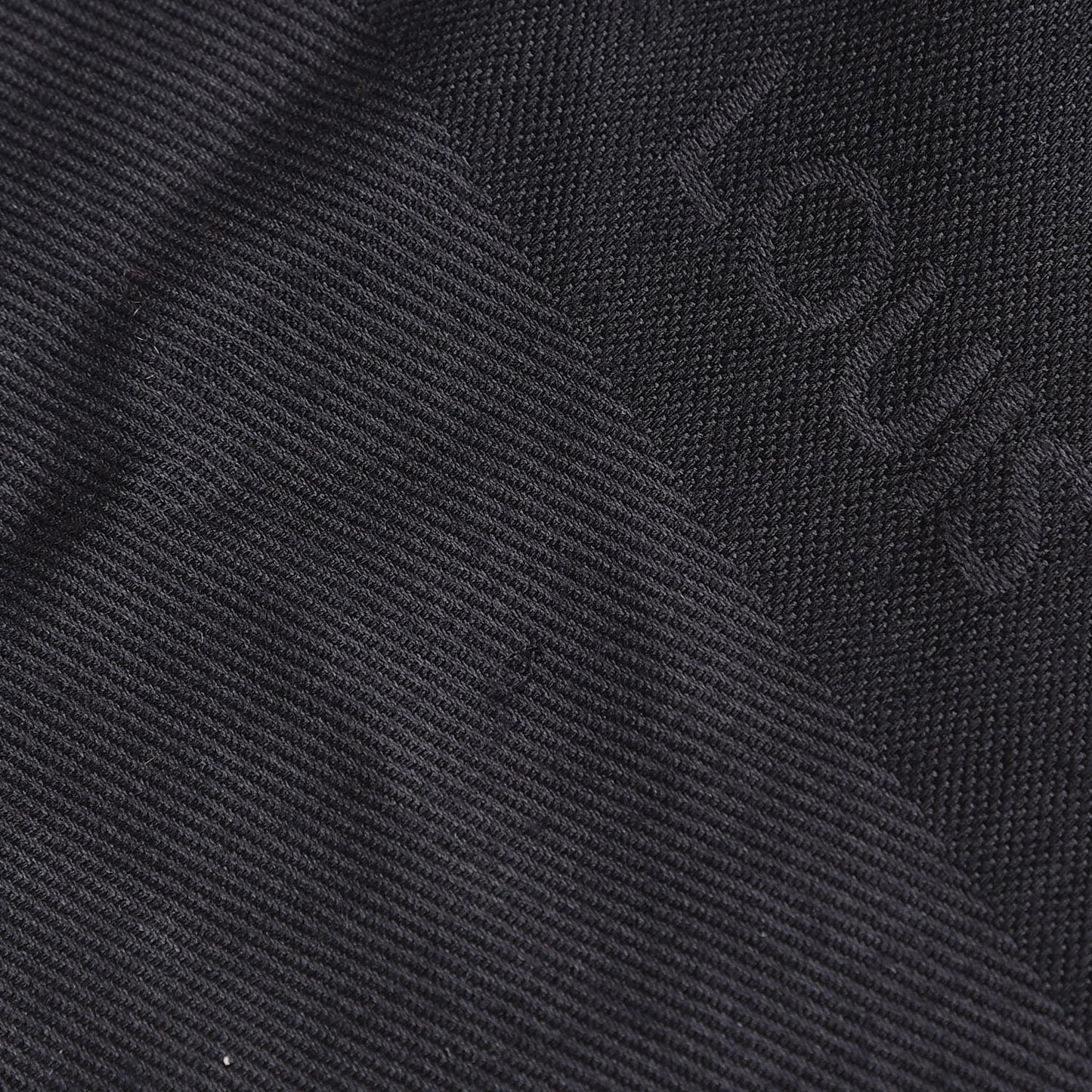 Silk Wool Monogram Shawl Black