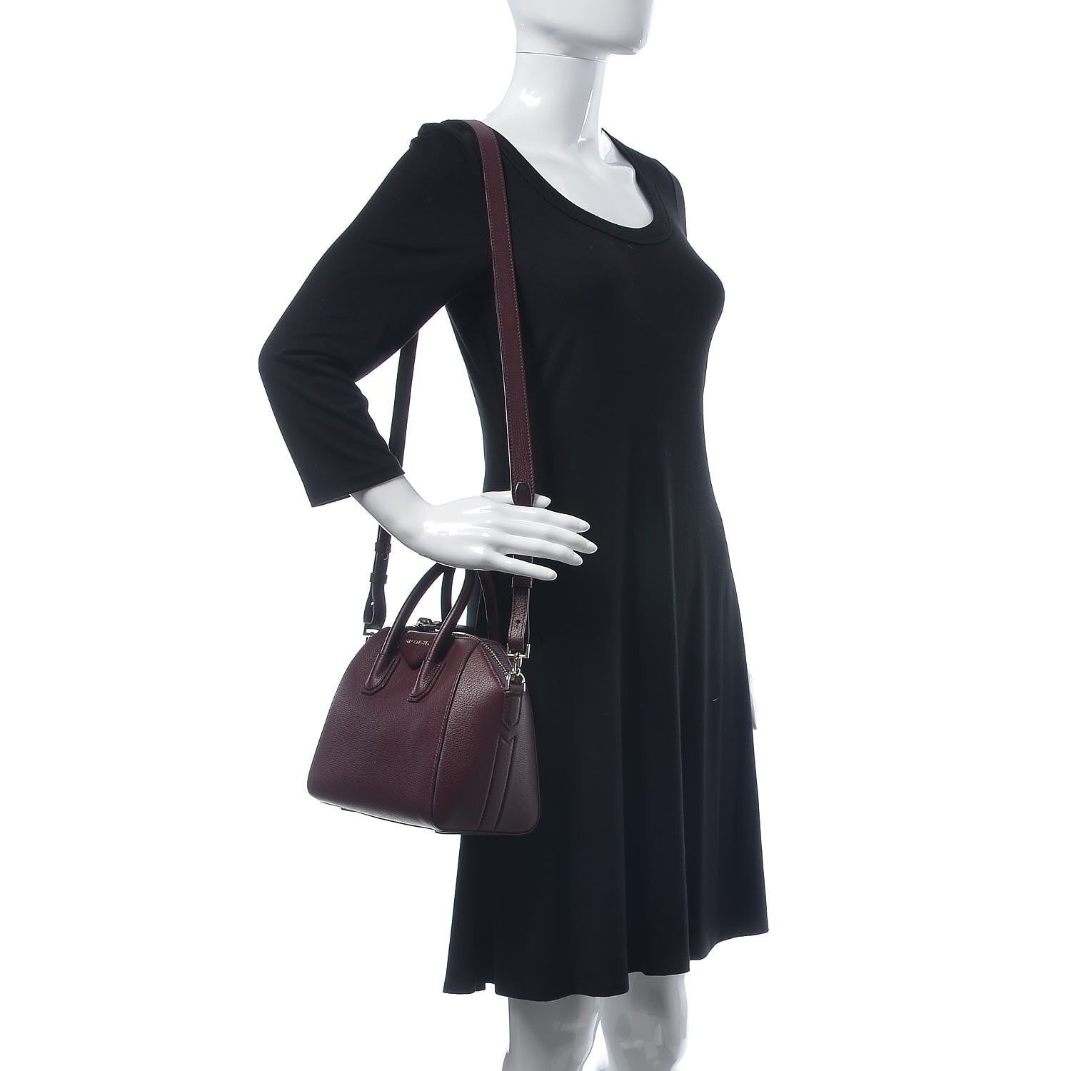 Givenchy Sugar Goatskin Mini Antigona Oxblood 2 of 7