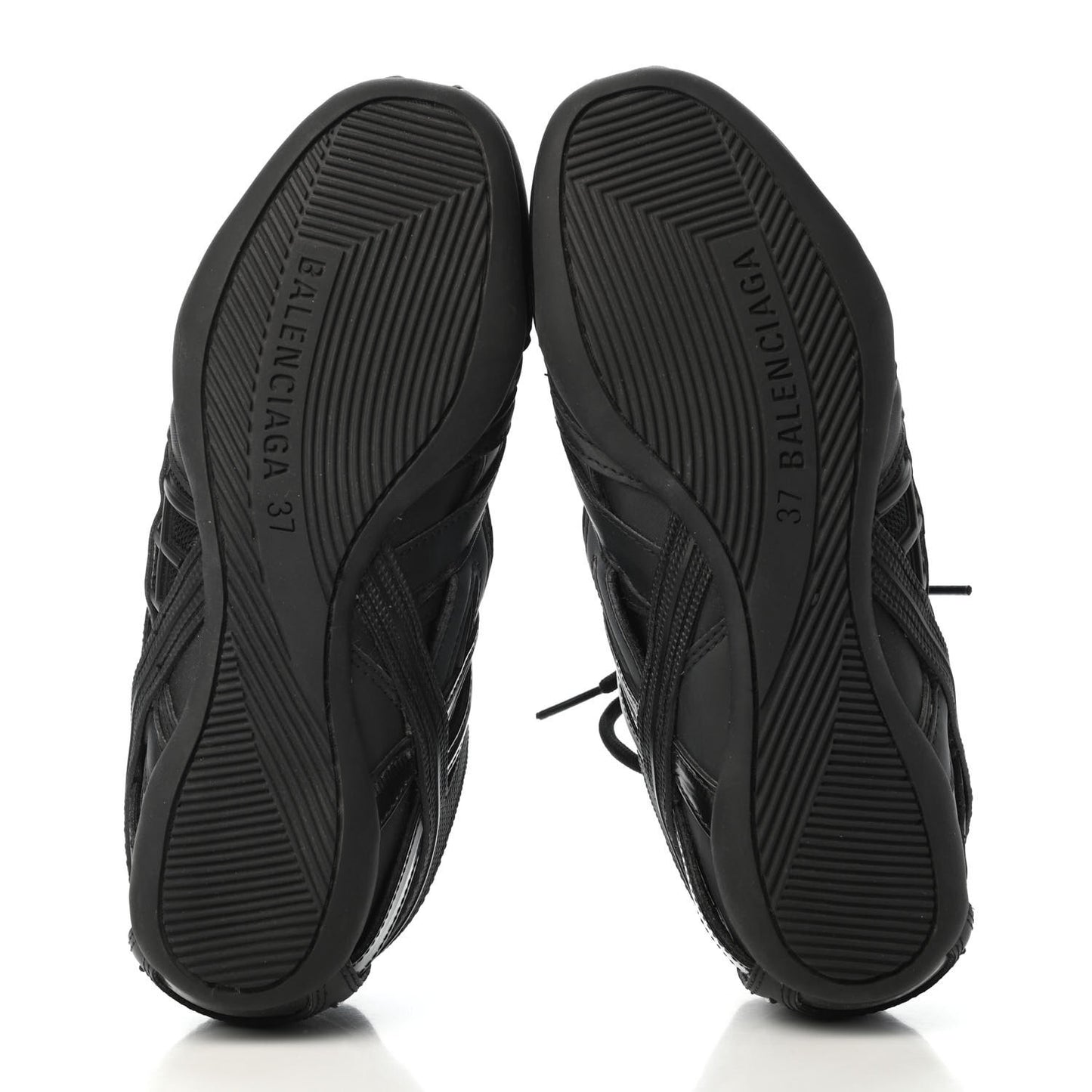 Mesh Rubber Womens Drive Sneakers 37 Black