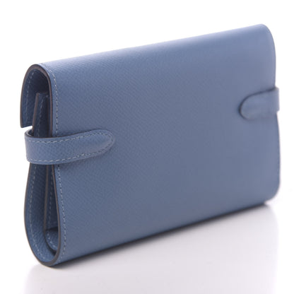 Hermes Epsom Medium Kelly Wallet Bleu Agate 3 of 9