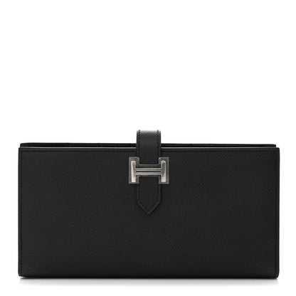 Hermes Epsom Bearn Gusset Wallet Black 1 of 8