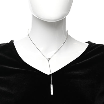 Cartier 18K White Gold Diamond LOVE Lariat Necklace 2 of 5
