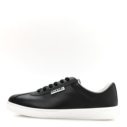 Chanel Calfskin CC Womens Sneakers 40 Black 1 of 8
