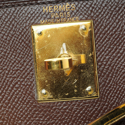 Hermes Courchevel Kelly Retourne 28 Chocolate 23 of 32