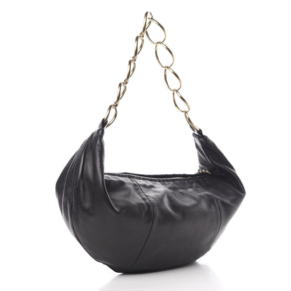 Chanel Lambskin Small Chain Hobo Black 3 of 10
