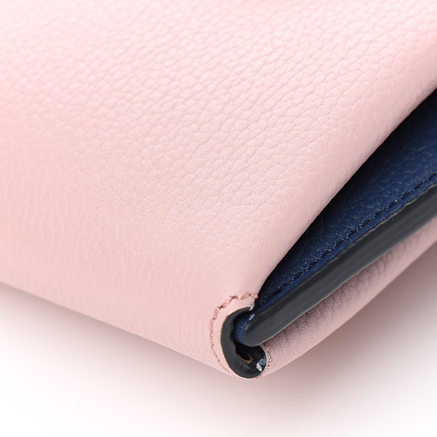 MCM Grained Calfskin Small Milla Clutch Pale Mauve Navy 9 of 10