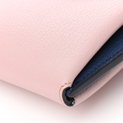 MCM Grained Calfskin Small Milla Clutch Pale Mauve Navy 9 of 10