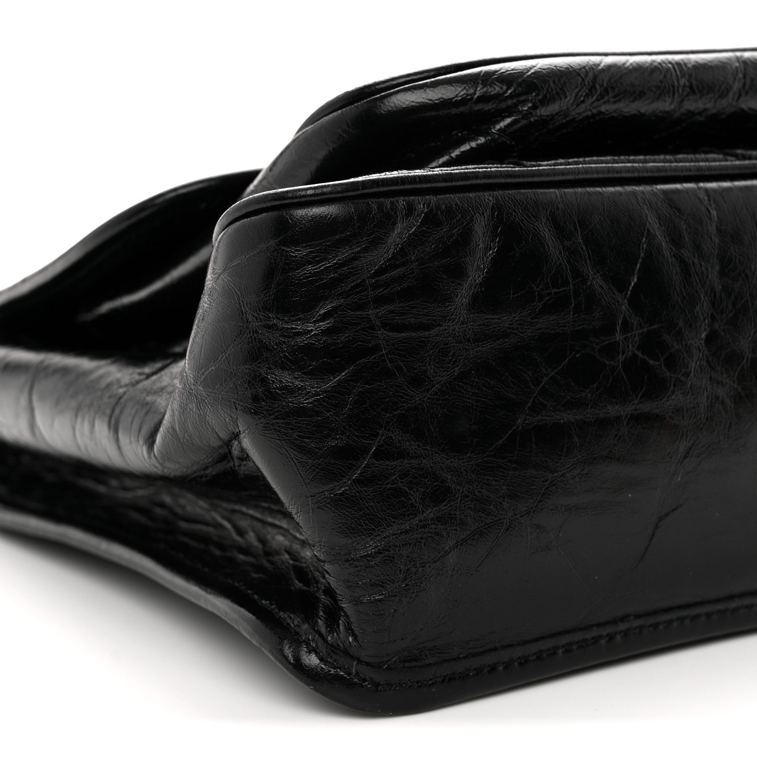 Saint Laurent Crinkled Calfskin Matelasse Monogram Medium Niki Chain Satchel Black 9 of 10