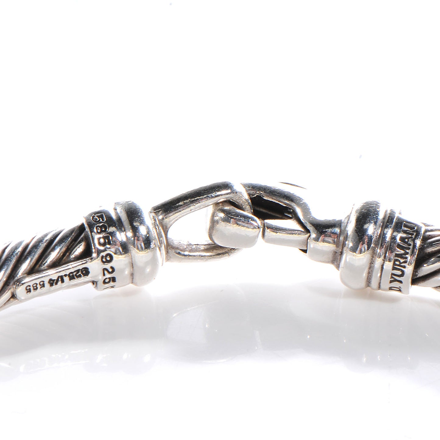 Sterling Silver 14K Yellow Gold 5mm Metro Cable Bracelet