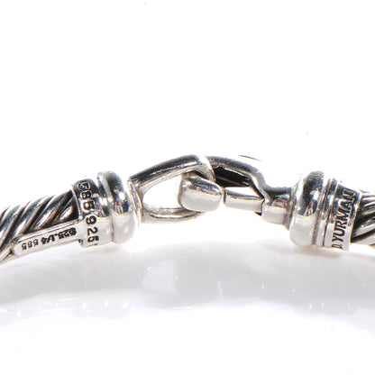 David Yurman Sterling Silver 14K Yellow Gold 5mm Metro Cable Bracelet 3 of 4