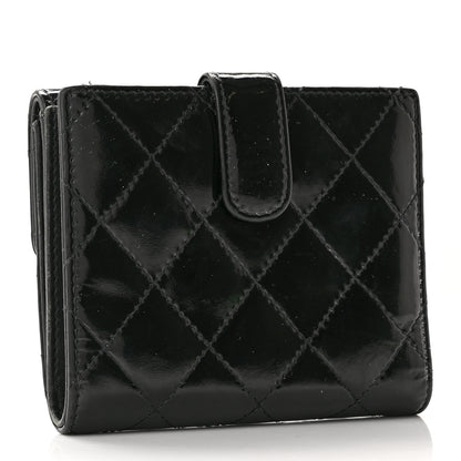 Chanel Patent Quilted Brilliant Compact Wallet Black 3 of 14