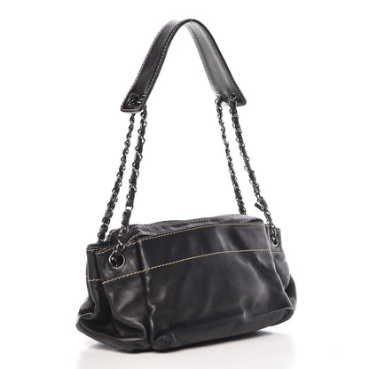 Chanel Lambskin Lax Accordion Hobo Black 3 of 10