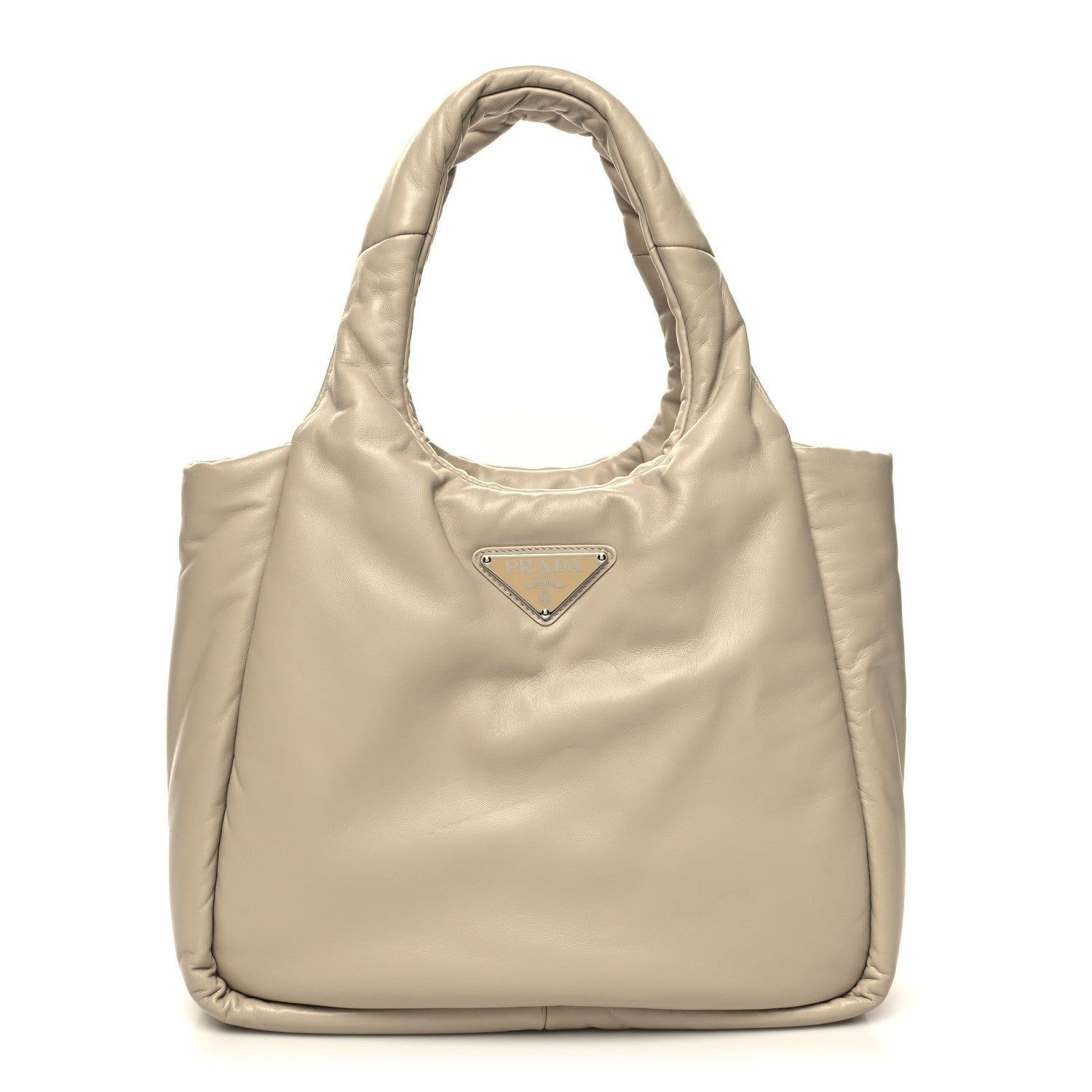 Prada Nappa Soft Padded Medium Double Handled Shoulder Bag Deserto 1 of 11