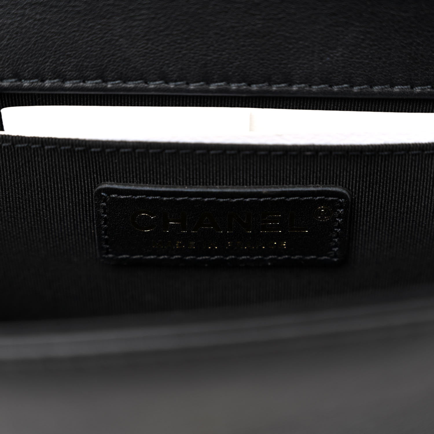 Chanel Calfskin Strass Studded Medium Boy Flap Black Gold 6 of 11