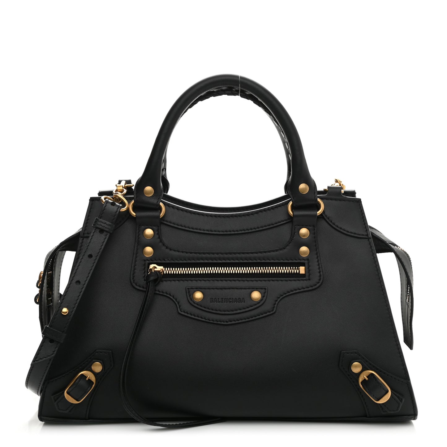 Smooth Calfskin Neo Classic Brass Hardware S City Black