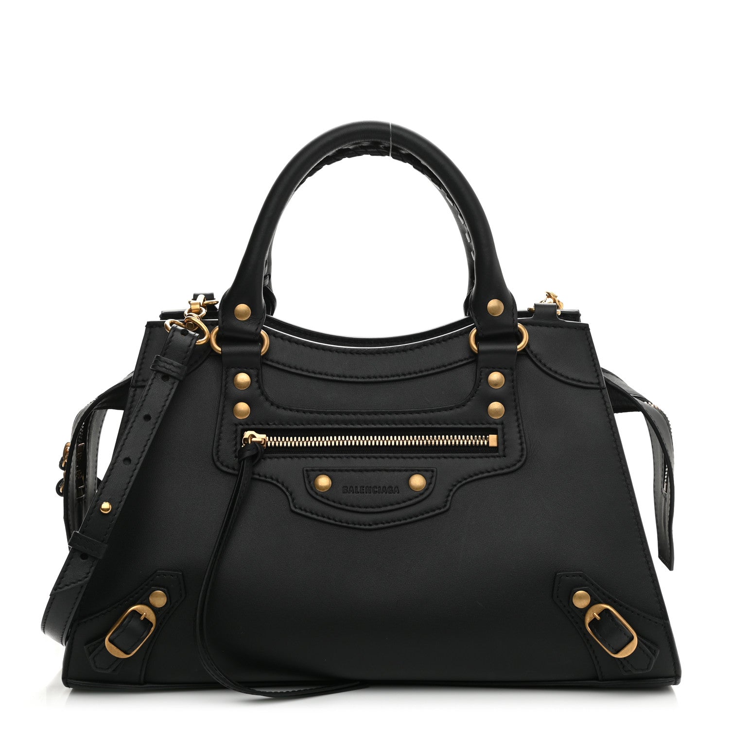 Balenciaga Smooth Calfskin Neo Classic Brass Hardware S City Black 1 of 9