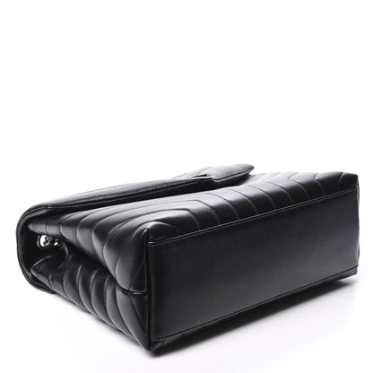 Saint Laurent Calfskin Y Quilted Monogram Medium Loulou Chain Satchel Black 3 of 11