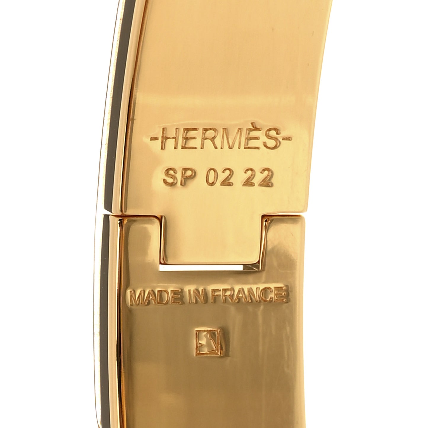 Enamel Narrow Clic Clac H Bracelet GM Orange