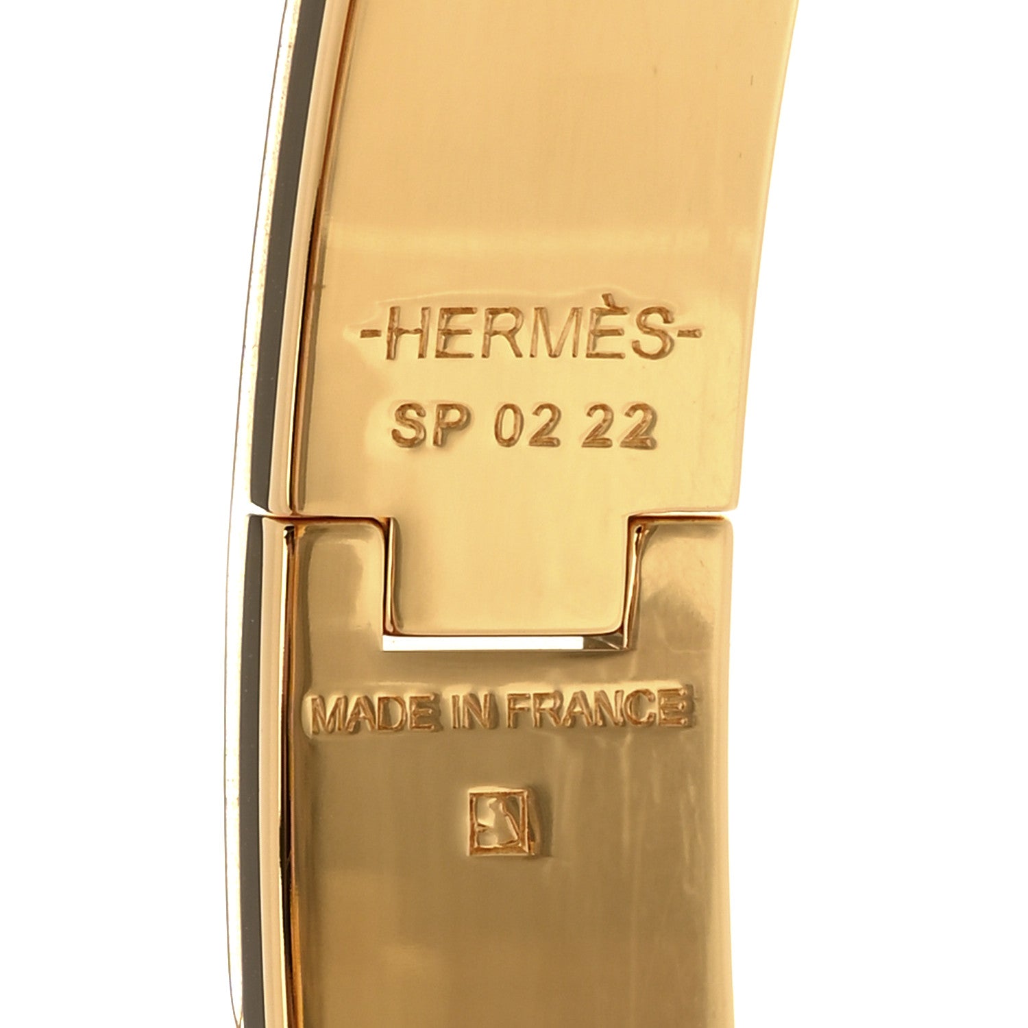 Hermes Enamel Narrow Clic Clac H Bracelet GM Orange 3 of 3