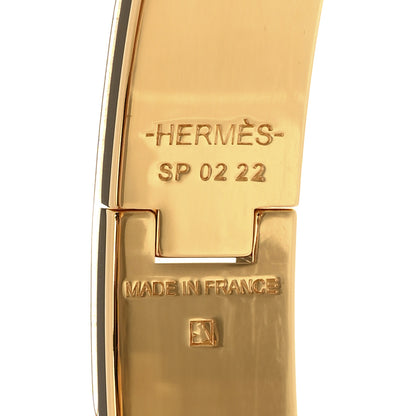 Hermes Enamel Narrow Clic Clac H Bracelet GM Orange 3 of 3