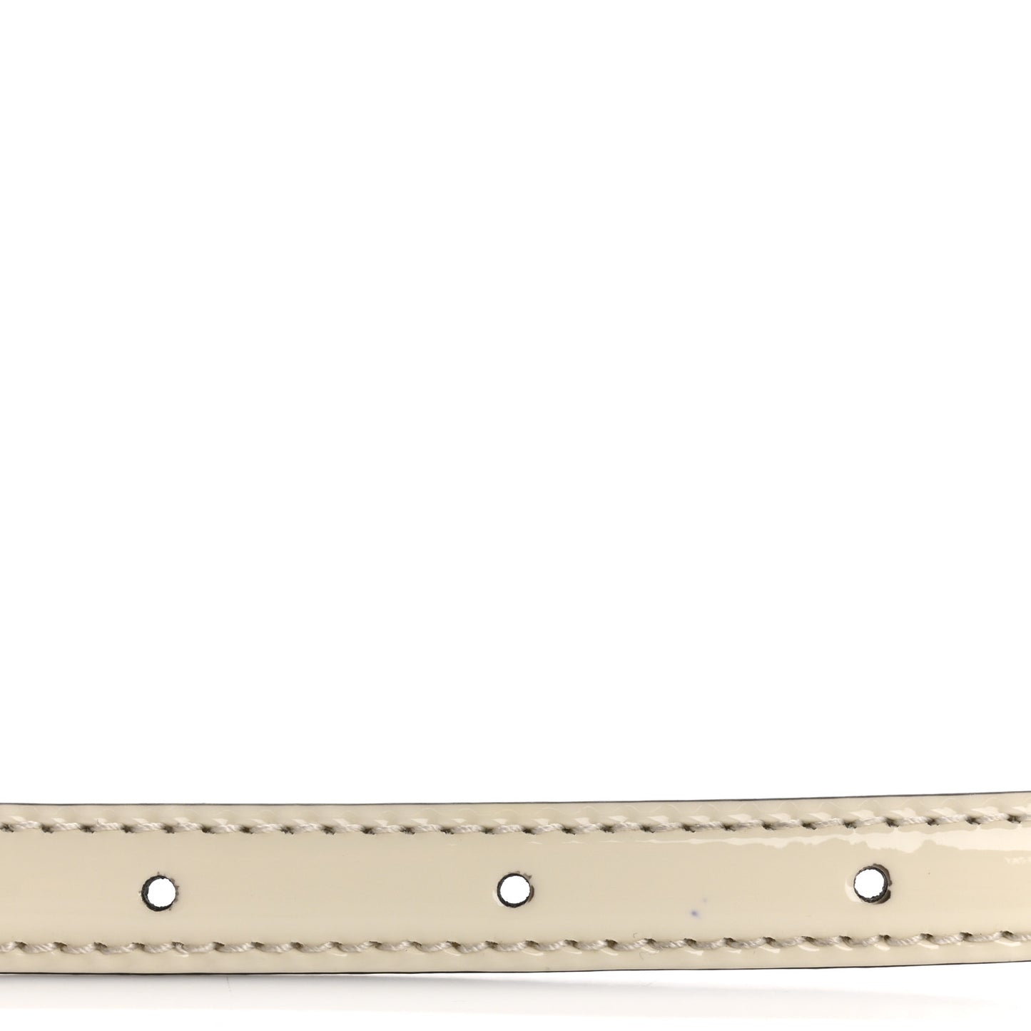 Patent Double G Thin Belt 100 40 Mystic White