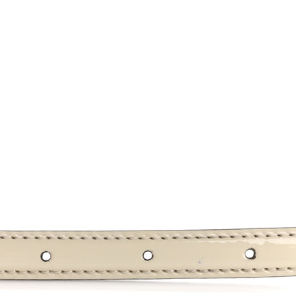 Gucci Patent Double G Thin Belt 100 40 Mystic White 3 of 6