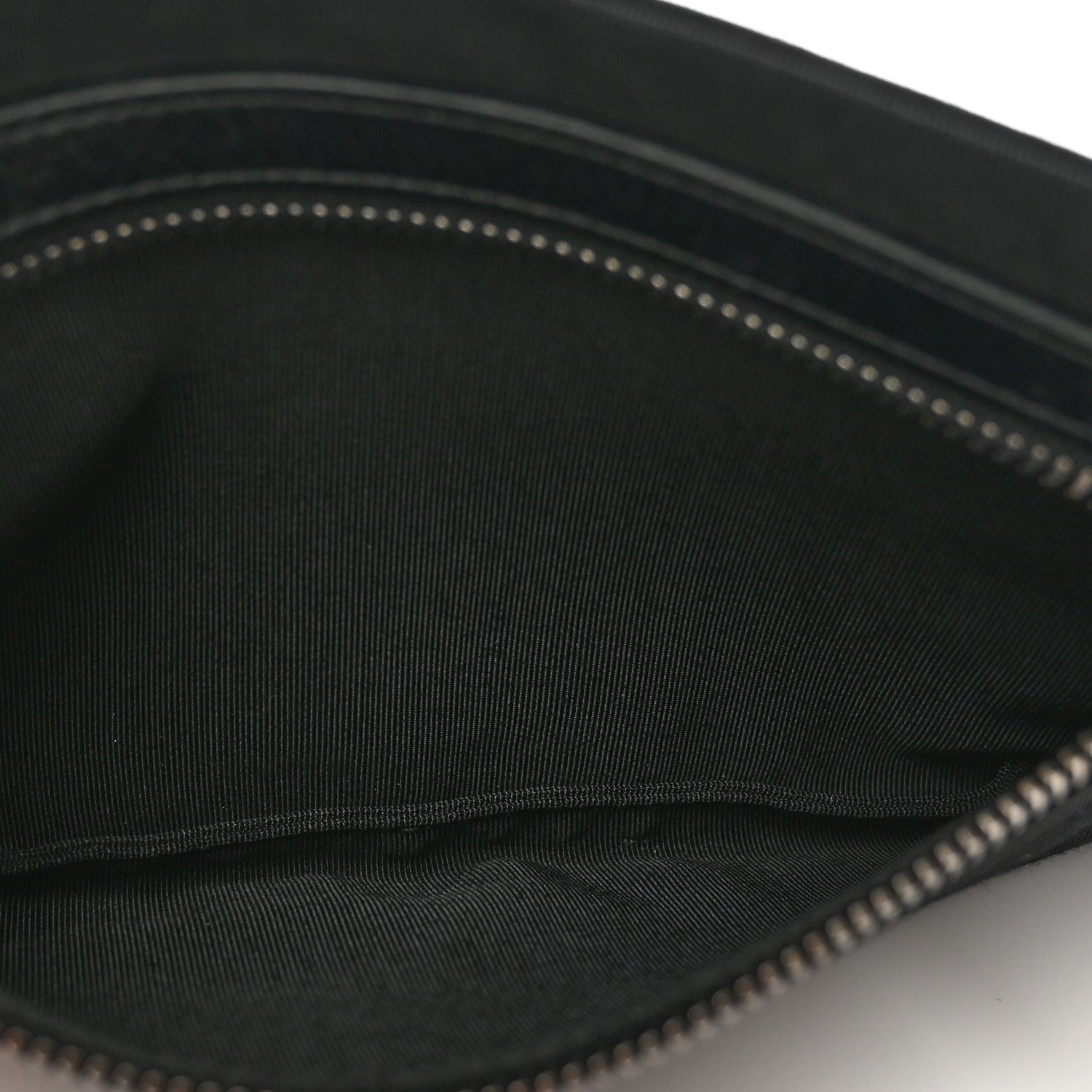 Chanel Nylon Calfskin Chesterfield Pouch Black 5 of 5