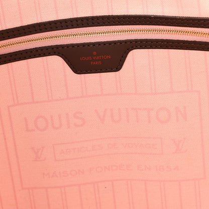 Louis Vuitton Damier Ebene Neo Neverfull MM Rose Ballerine 6 of 9
