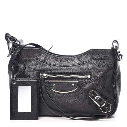 Balenciaga Chevre Silver Metallic Edge Hardware Hip Black 1 of 7