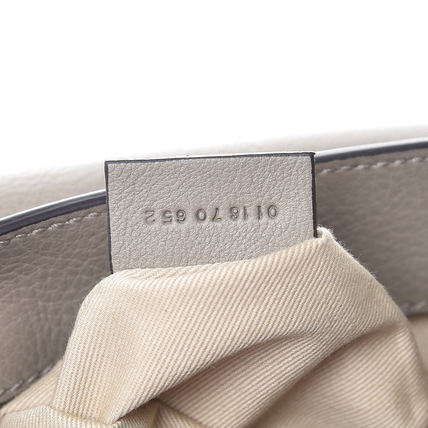 Suede Calfskin Small Faye Backpack Motty Grey