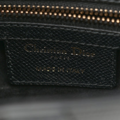 Christian Dior Grained Calfskin Saddle Bag With Strap Black 6 of 11