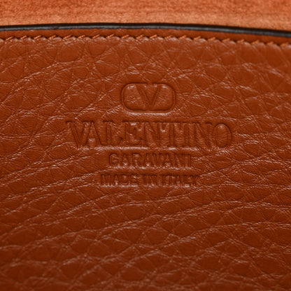 Valentino Garavani Grainy Calfskin Jacquard Medium Antibes Hobo Selleria White Testa Di Moro Ivory Navy 6 of 9