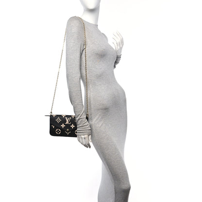 Louis Vuitton Empreinte Monogram Giant Felicie Pochette Black Beige 2 of 10