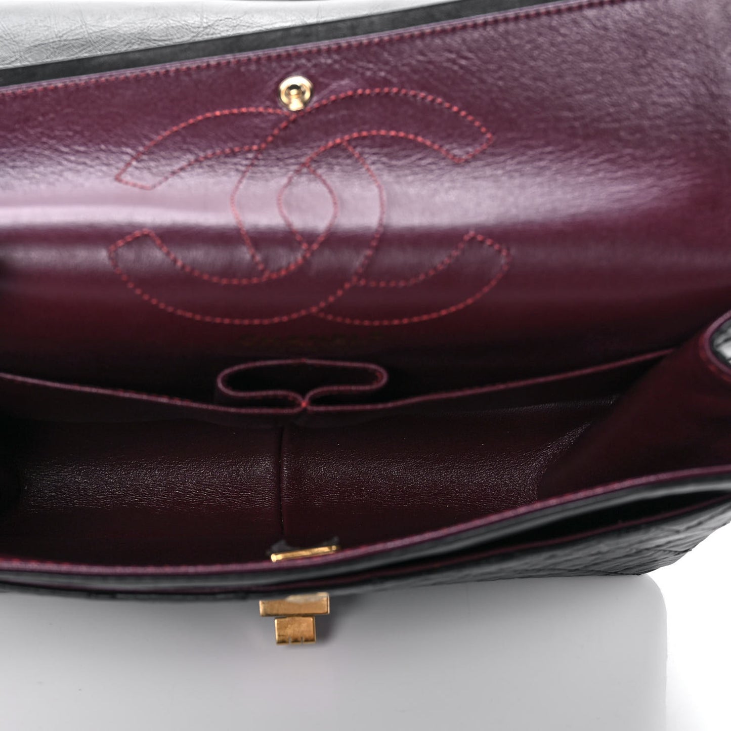 Aged Calfskin Quilted 2.55 Reissue 227 Flap Black