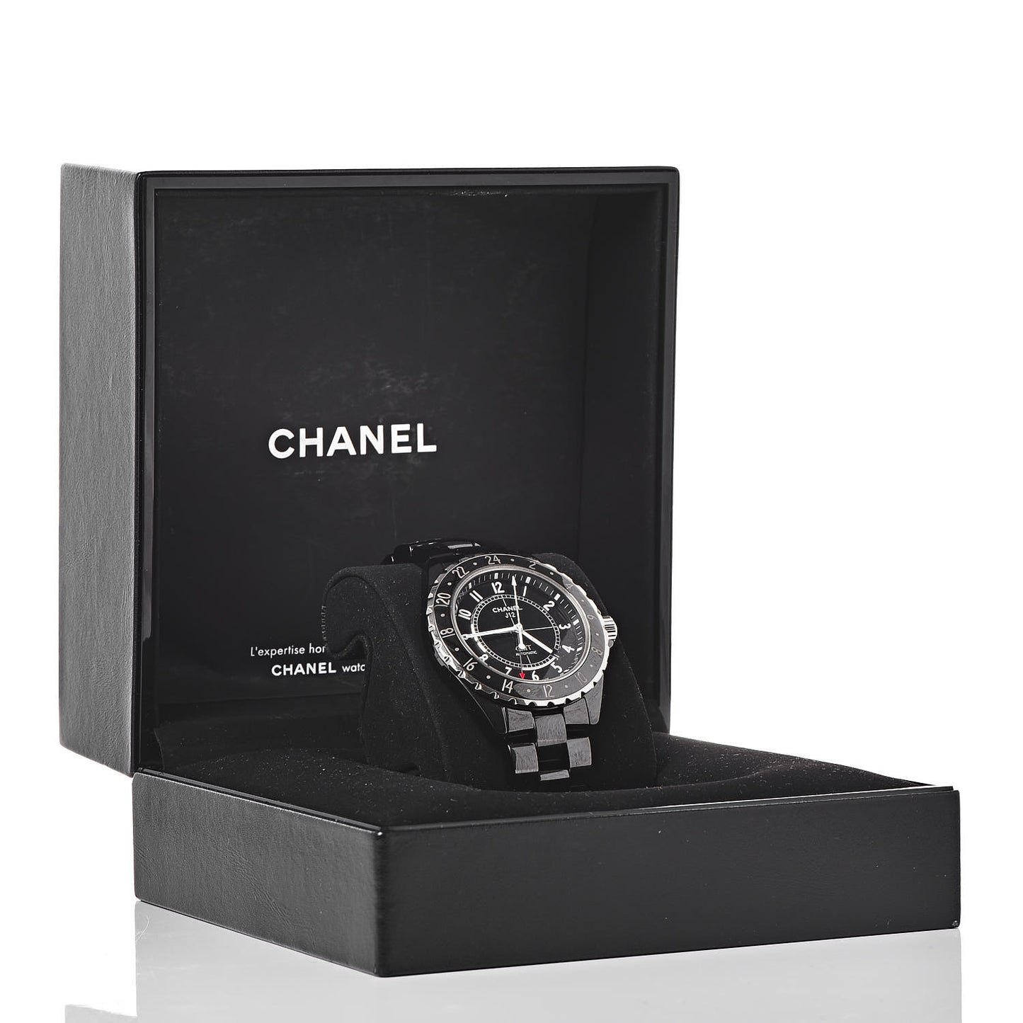 Stainless Steel Ceramic 41mm J12 GMT Automatic Watch Black