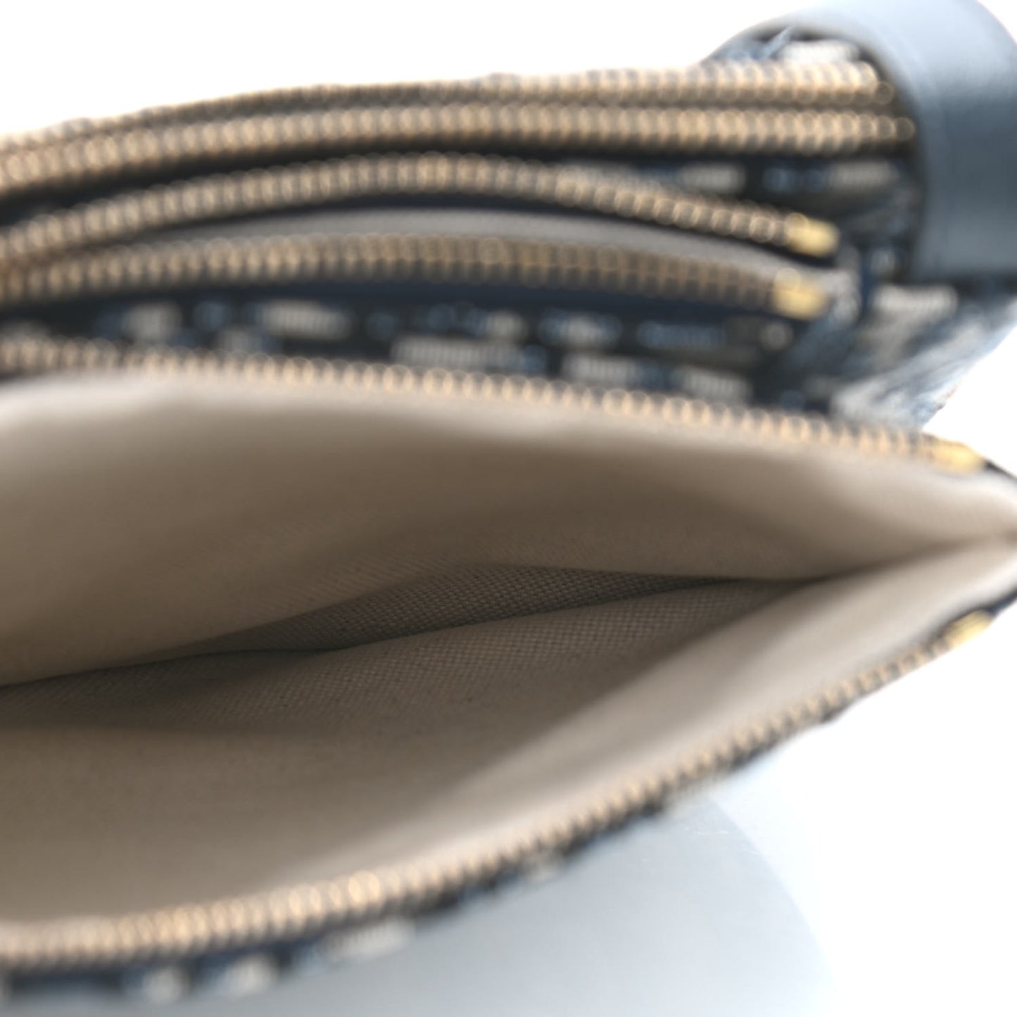 Oblique Saddle Pouch With Strap Navy Blue