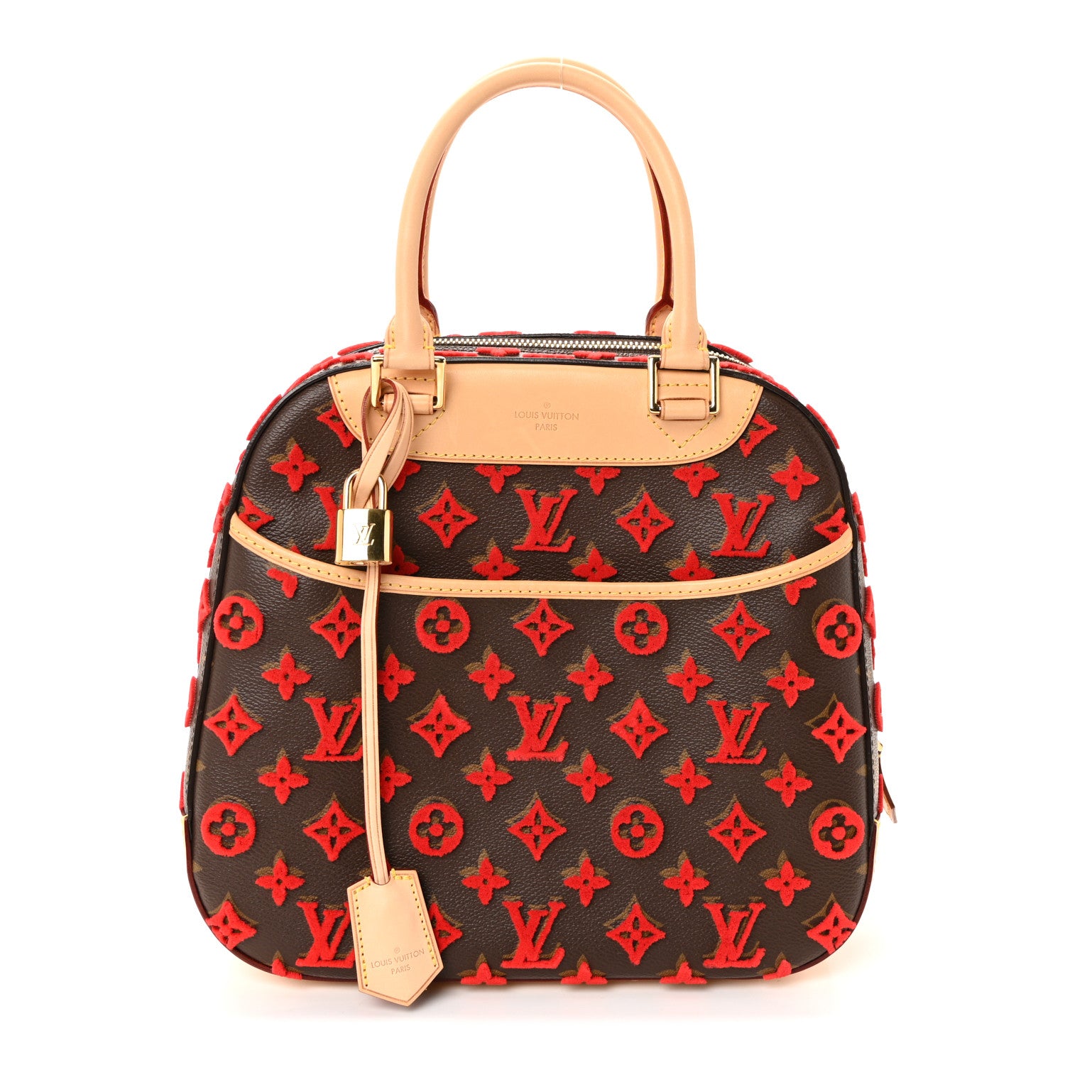 Louis Vuitton Monogram Tuffetage Deauville Cube Red 1 of 17