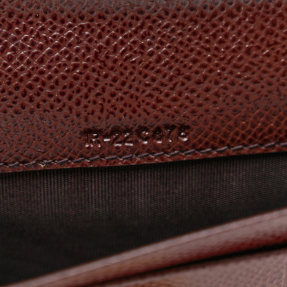 Salvatore Ferragamo Grained Calfskin Gancini Card Holder Brown 5 of 7