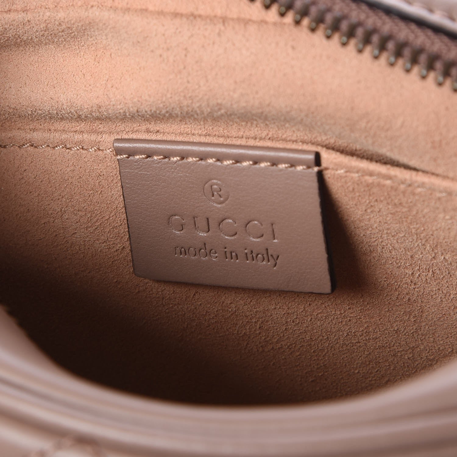 Gucci Calfskin Matelasse Mini GG Marmont Chain Shoulder Bag Nude 5 of 7