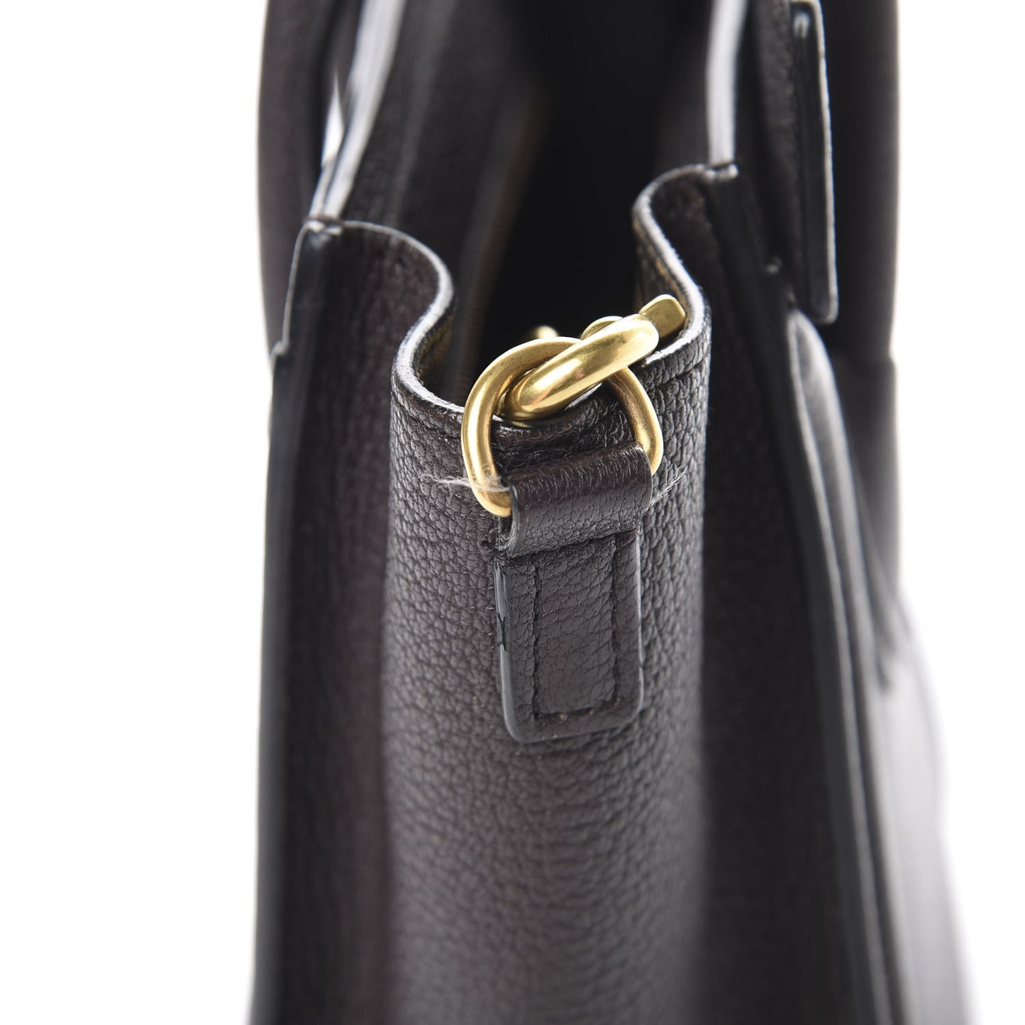 Drummed Calfskin Nano Luggage Brown