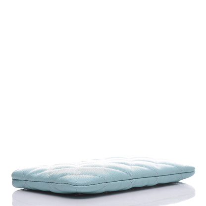 Chanel Caviar Quilted Small Cosmetic Case Light Blue 4 of 10